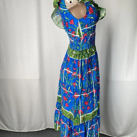 Garrie B Women’s Sleeveless Midi Dress – Blue Multi – Size M – NWT - Picture 7 of 10